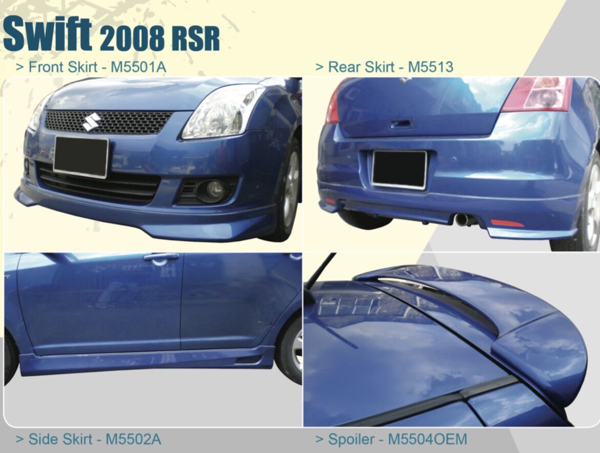 Suzuki Swift Robotic Bodykit Body Kit Front Side Rear Skirt Lip