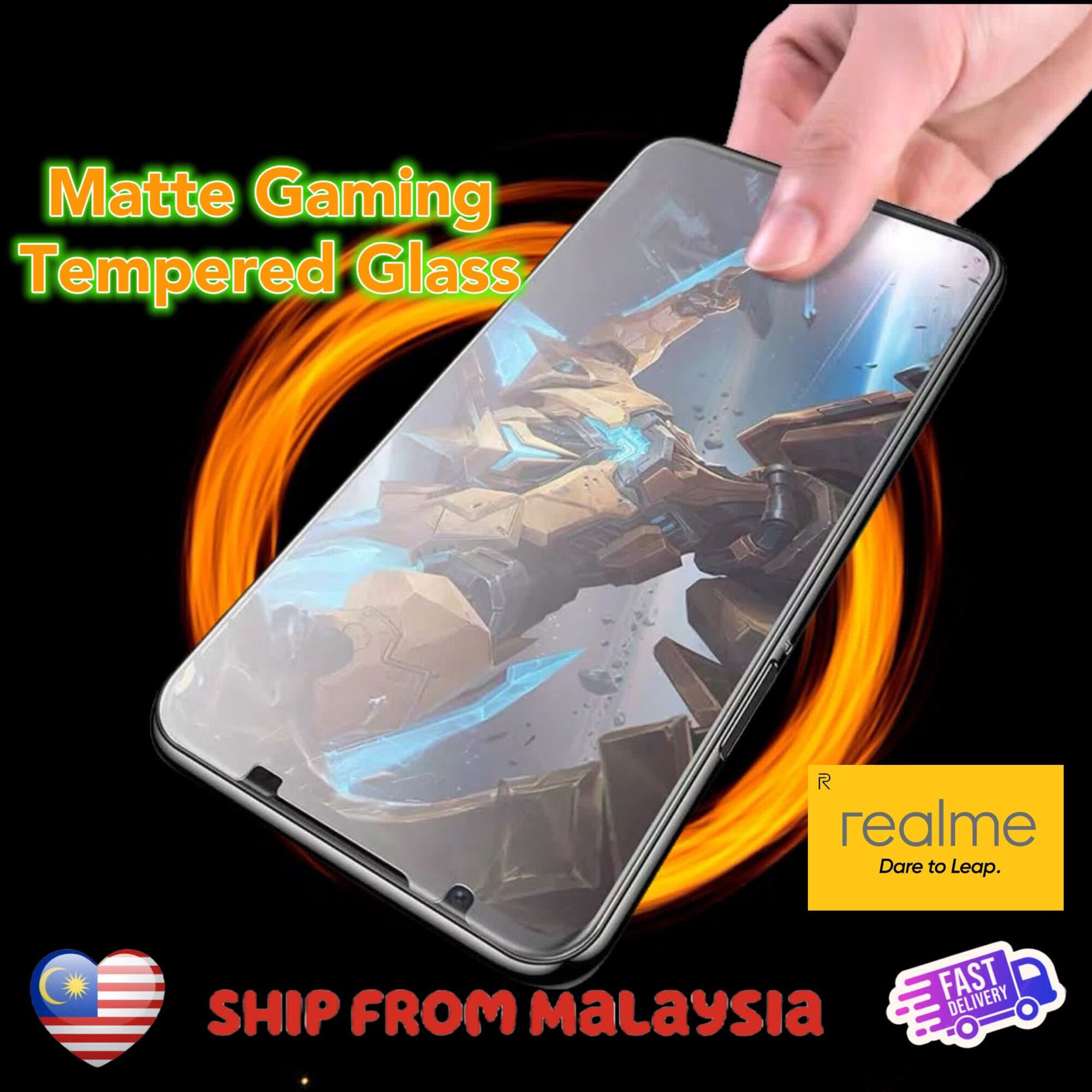 Matte Tempered Glass Screen Protecotor For Realme Pro G Realme