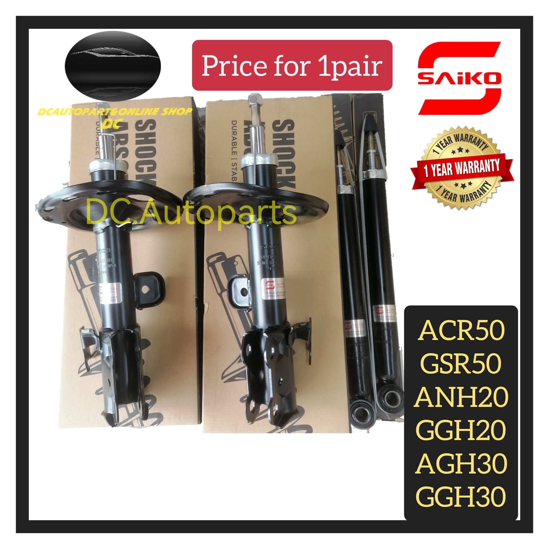 Saiko Shock Absorber Estima Acr Gsr Alphard Vellfire Anh Ggh