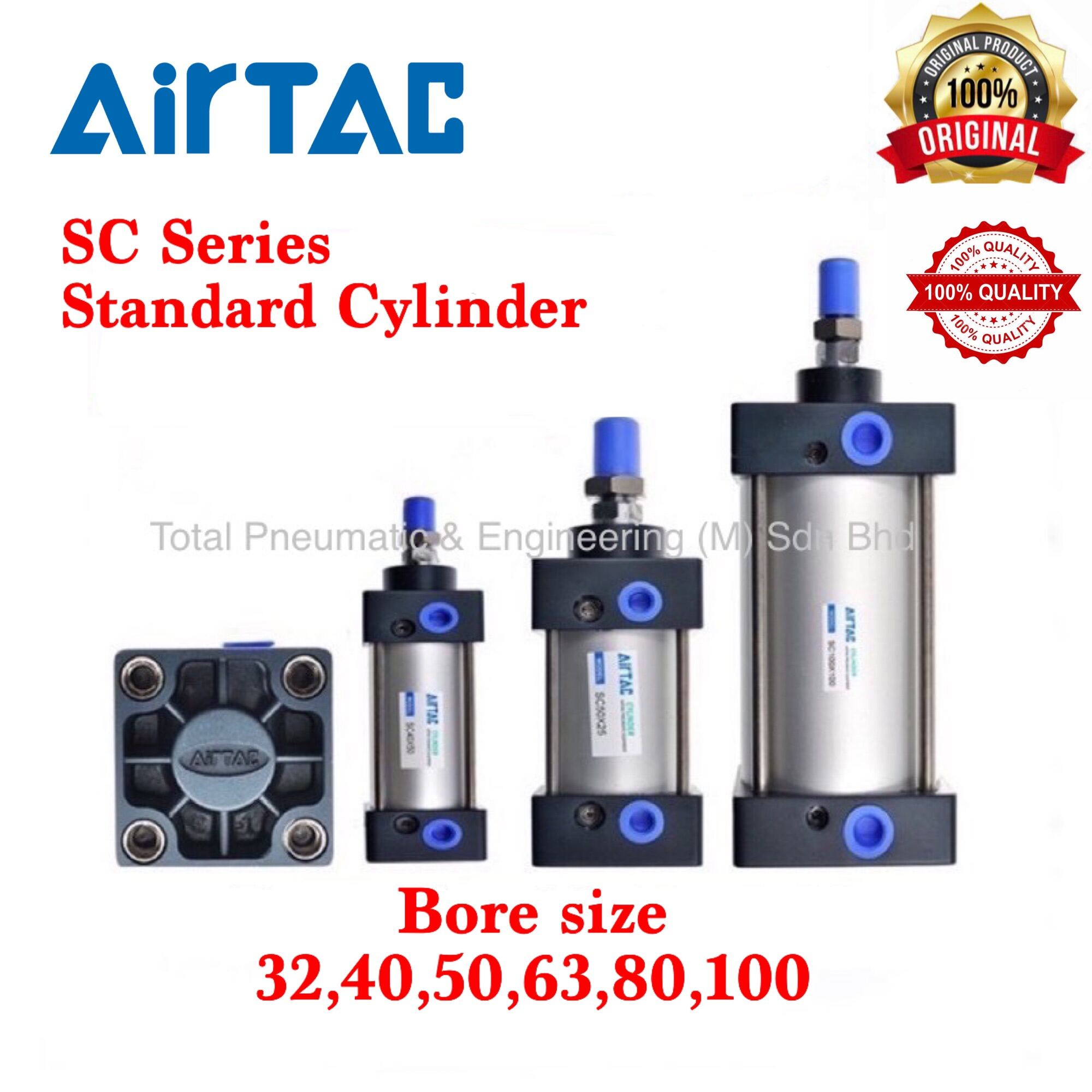 Airtac Tie Rod Sc Series Standard Pneumatic Air Cylinder Bore