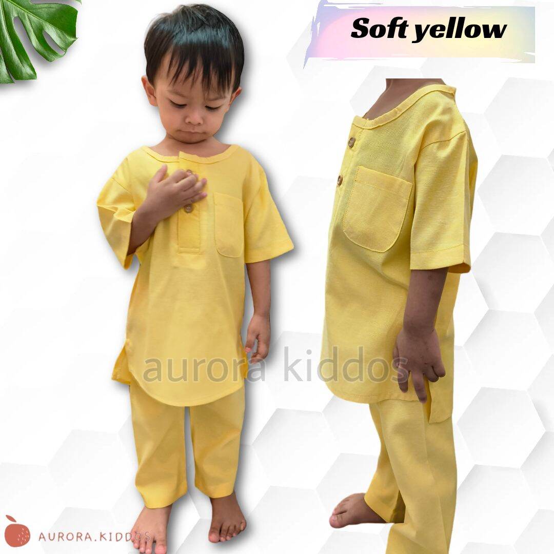 Y Y New Kurta Baju Melayu Teluk Belanga Budak Lengan Pendek