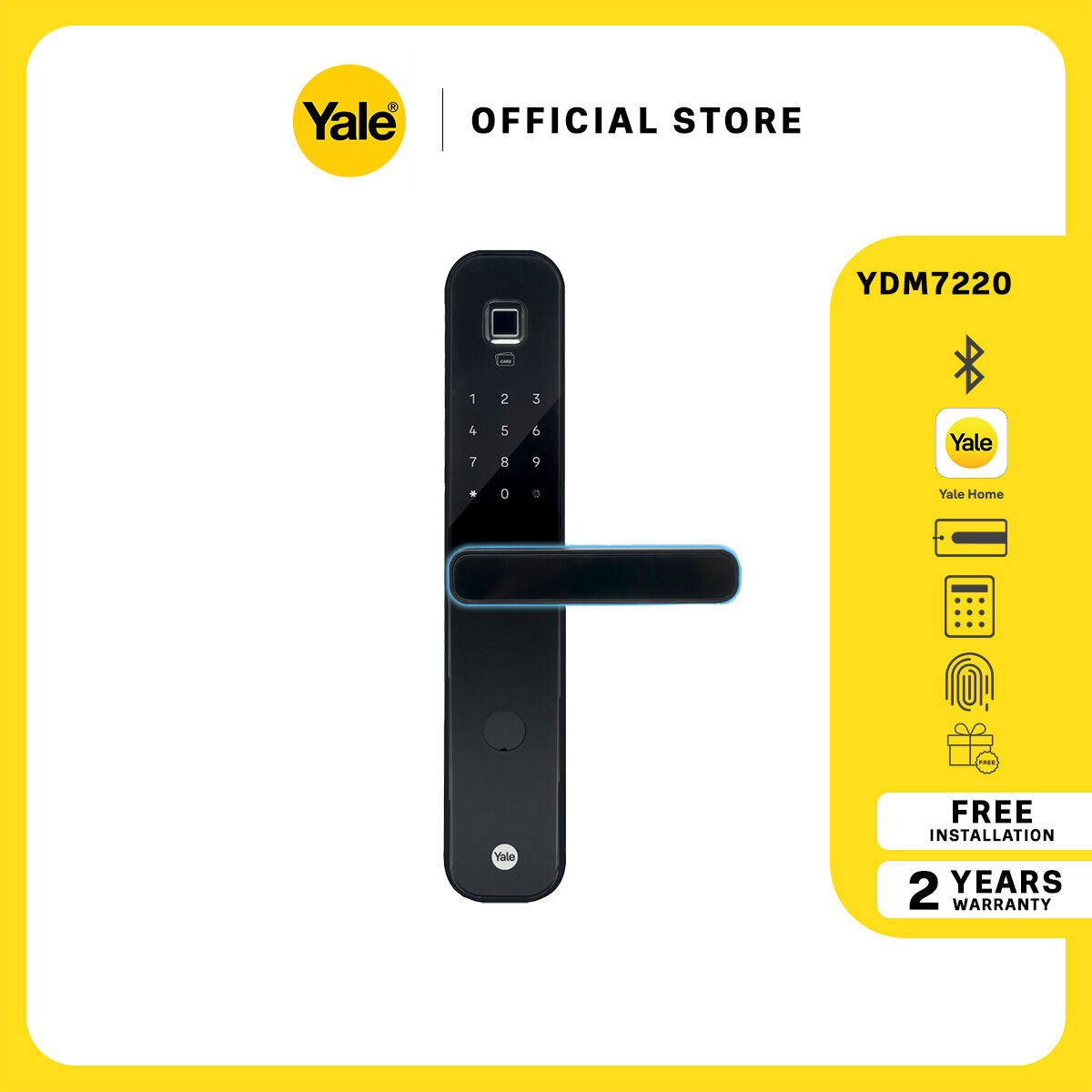 Yale YDM7220 BioSecure Mortise Smart Door Lock Fingerprint PIN Code