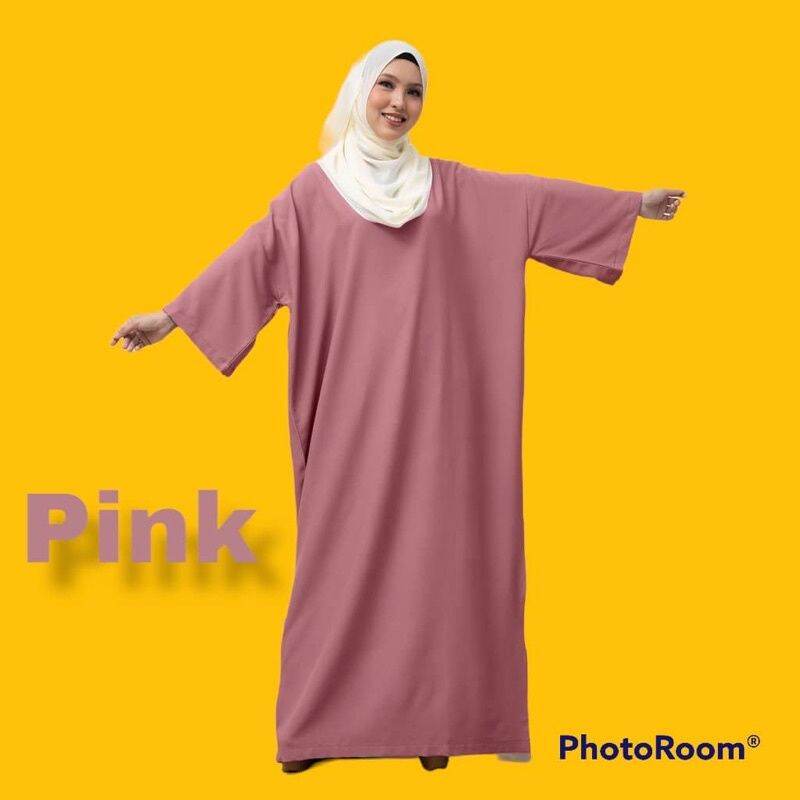 KAFTAN FRIENDLY PLAIN SOFT COMO CREPE READY STOCK Free Size S 5XL