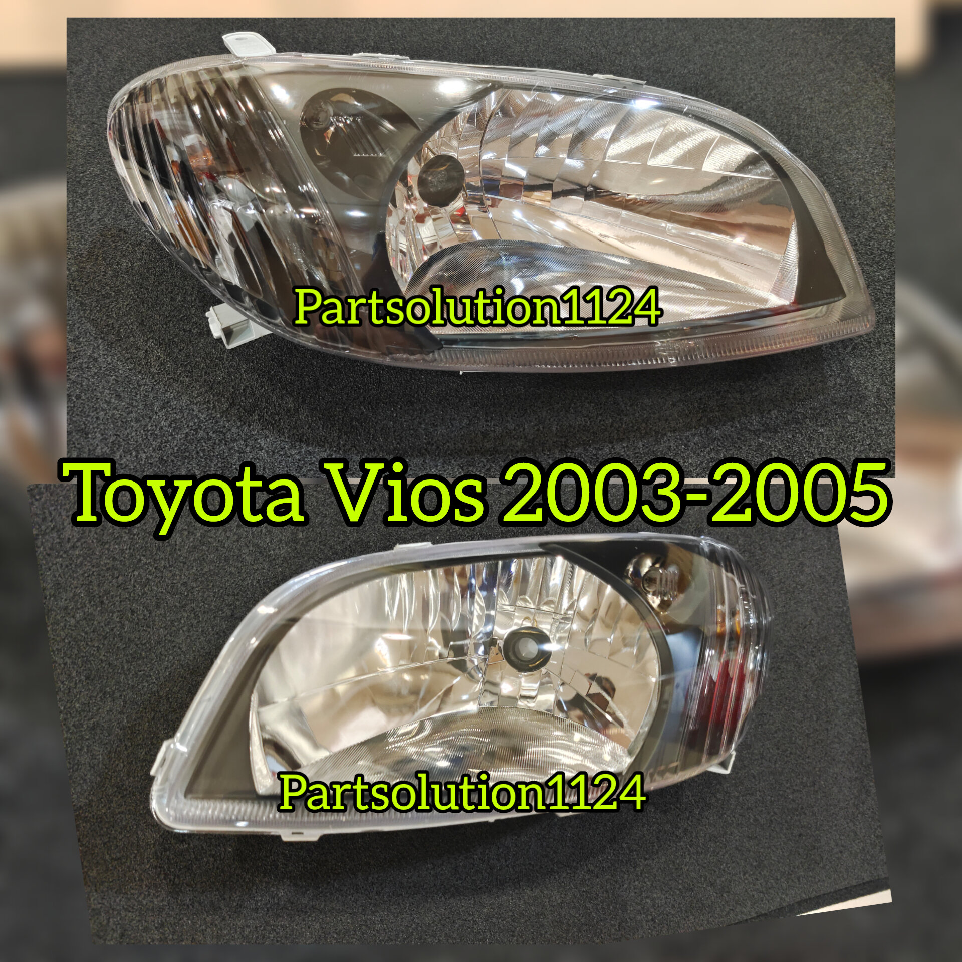 New Toyota Vios Ncp Headlamp Black Lazada