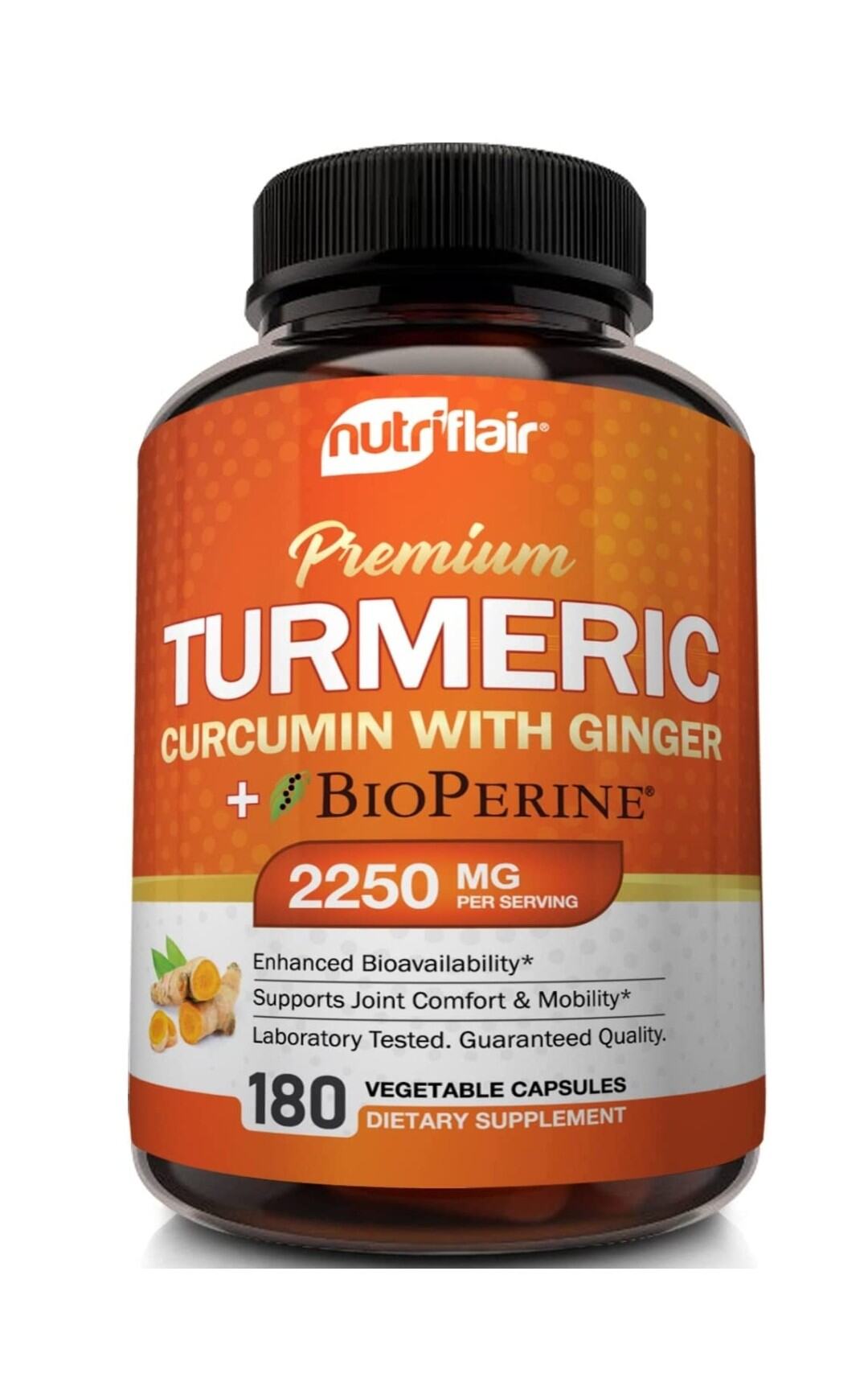 NutriFlair Turmeric Curcumin With Ginger BioPerine Black Pepper