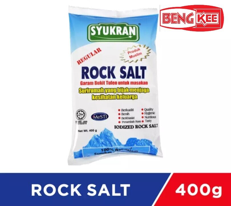 Beng kee 🔥Syukran Rock salt 400gm biru 🔥
