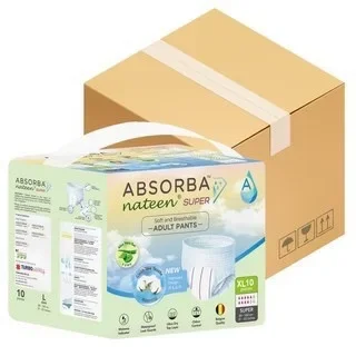 Absorba Adult Diapers Pants Lampin Dewasa (8 Bags X 10 Pieces) Size M/L/XL Free Shipping Free Gift