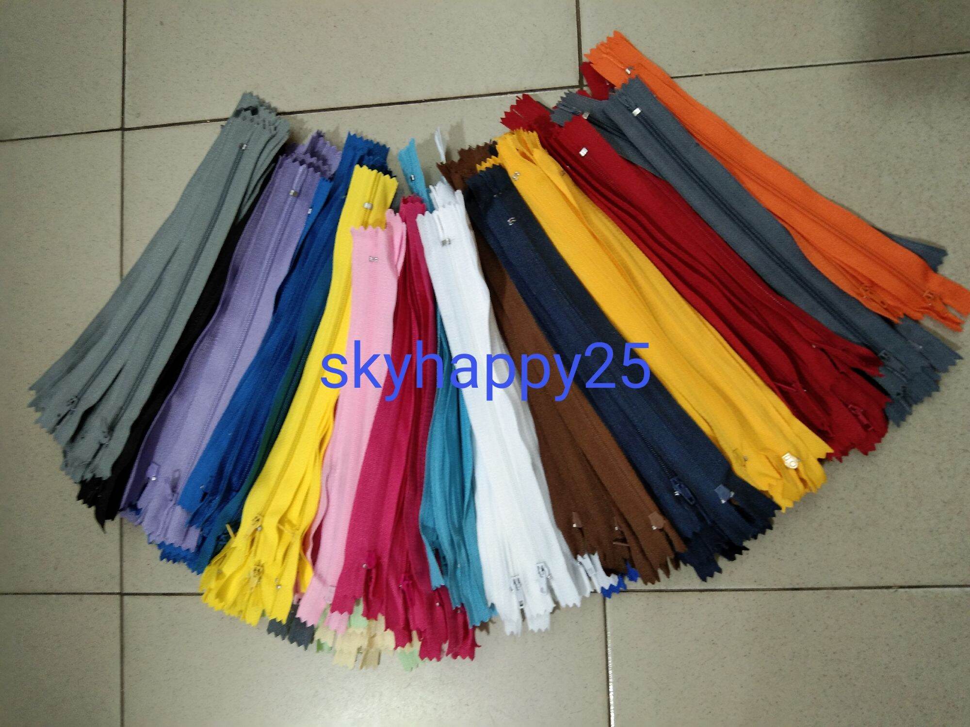 Zip Kain 8 Inci 1 Dozen 12 Pcs Mix Colour Lazada