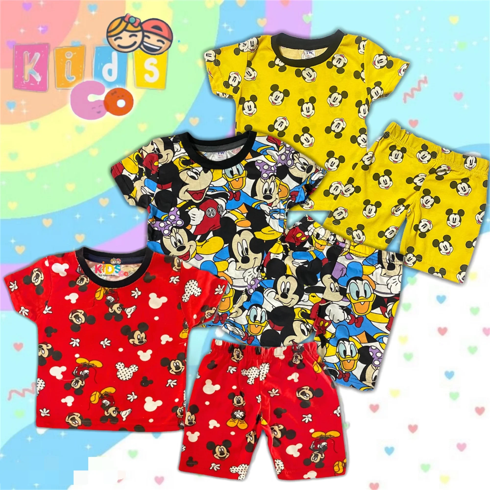 Readystock Playset Cotton Printed Harian Kids Size