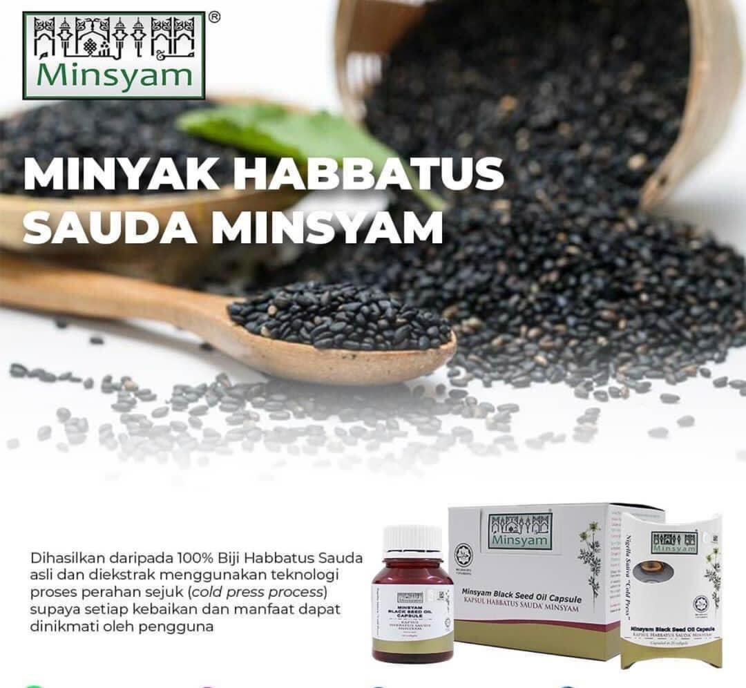 Minsyam olive and blackseed minyak zaitun habbatus Sauda combo set 