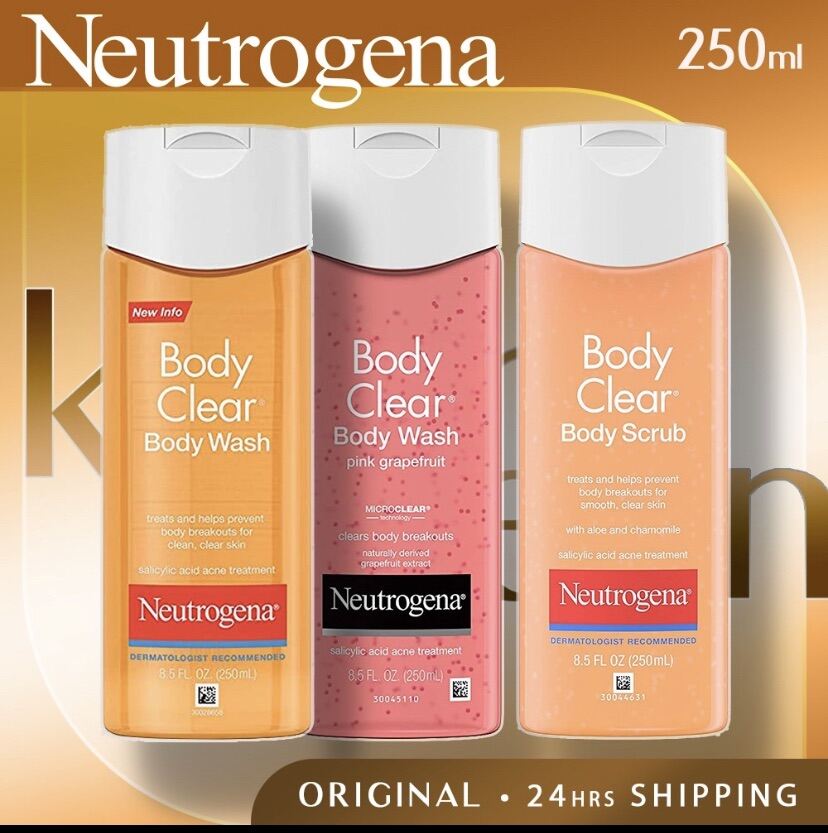 Neutrogena Body Clear Acne Body Original 250ml Pink Grapefruit 250ml | Body Scrub 250ml | Lazada