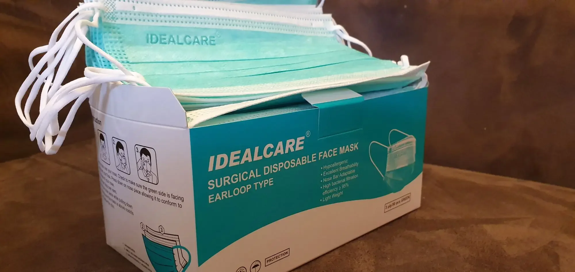 IDEALCARE 3PLY EARLOOP SURGICAL FACEMASK