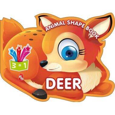 Animal Shape Book -DEER  (ANIMALS ACTIVITY SHAPE BOOK) - story, colouring & activities for preschoolers Malaysia