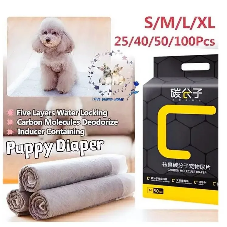 Hipidog carbon/charcoal Wee Pad/diaper/training pad (Super Absorbent)