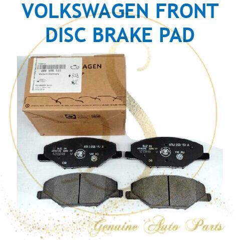 (100% ORIGINAL) VOLKSWAGEN POLO SEDAN VENTO DISC BRAKE PAD FRONT 6RU ...