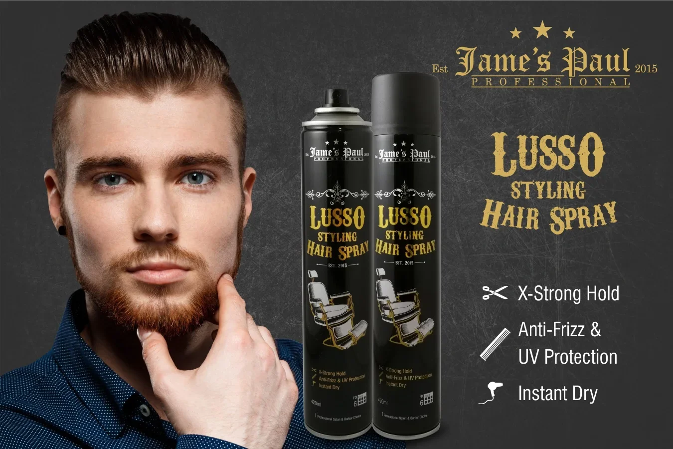 Jame’s Paul Lusso Styling Hair Spray 420ml