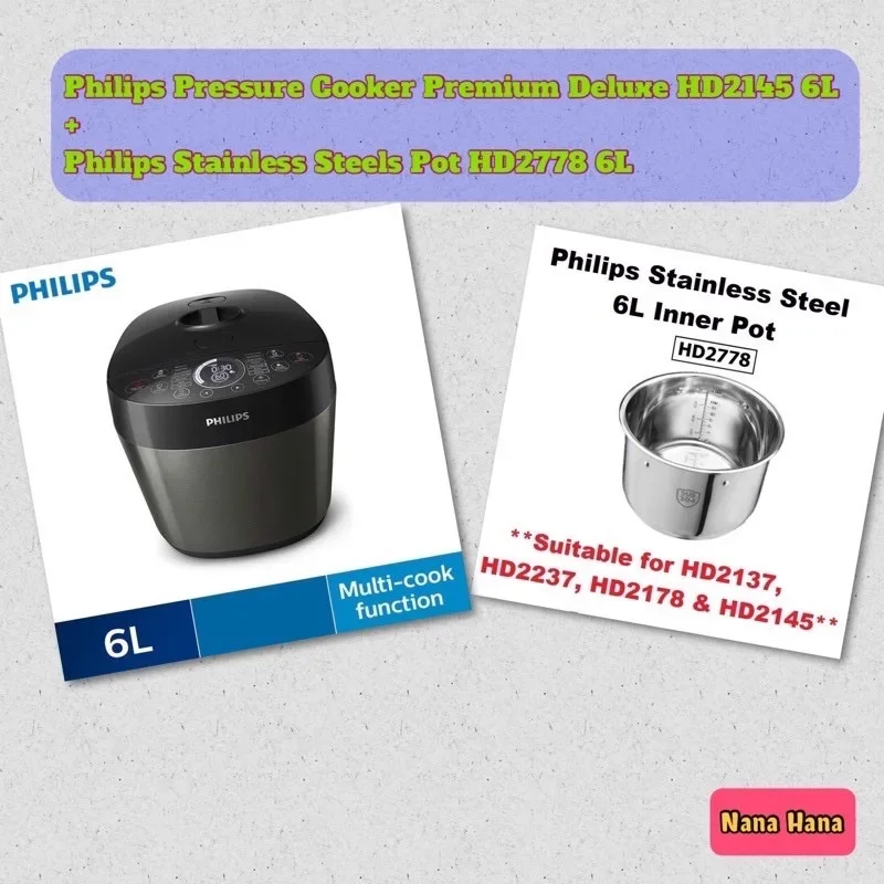 (+Bubble wrap) (fast) Philips Deluxe Collection All in One Cooker HD2145 + HD2778