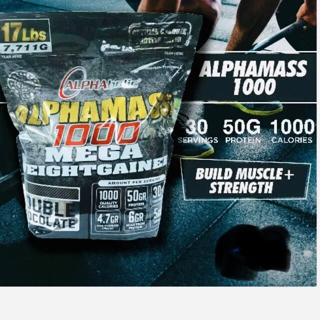 Alphabolic AlphaMass Protein 17lbs about 8KG (Mass Gainer Protein+AMINO+BCAA)(susu gym, otot, tenaga, urat, naik badan