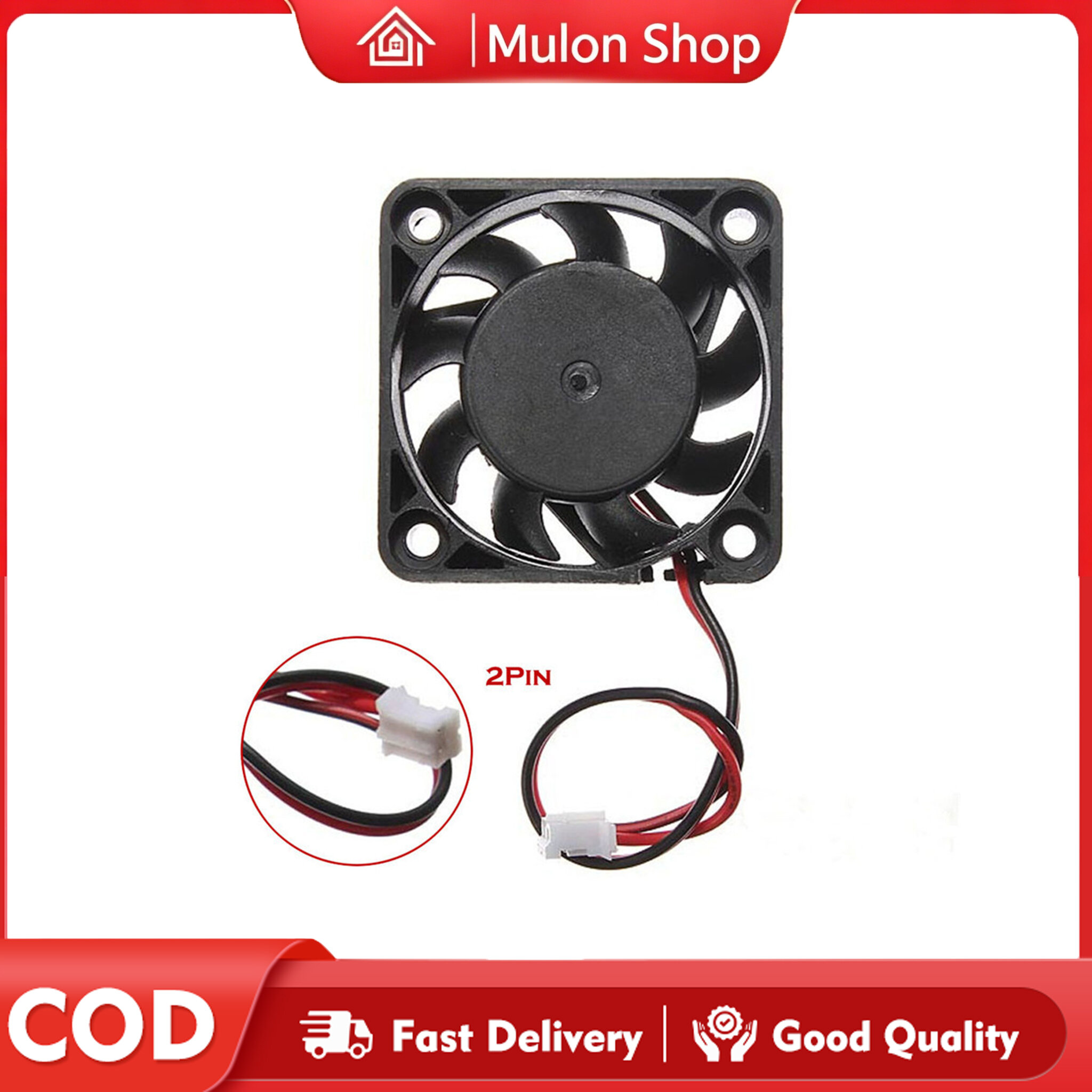 Mulon 4010/2P Fan 4cm Fan 2 Pin Interface Graphics Card Cooling Fan Cpu Fan Giá 63,000 Đồng*Miễn phí vận chuyển