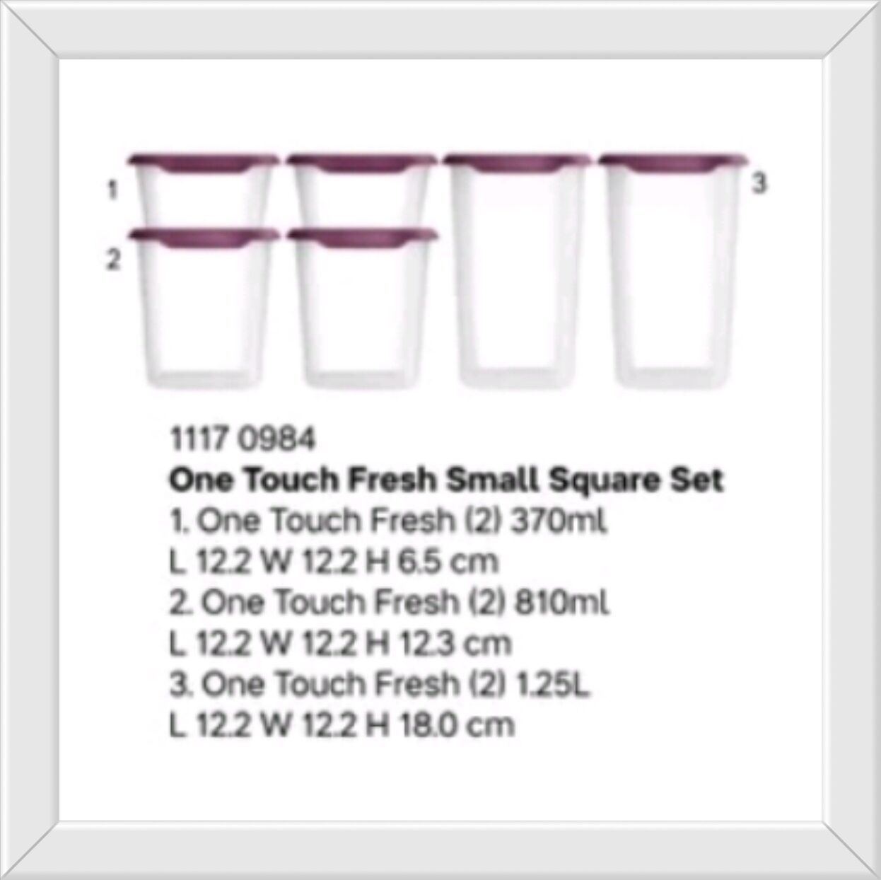 Tupperware One Touch Fresh Square /Oval | Lazada