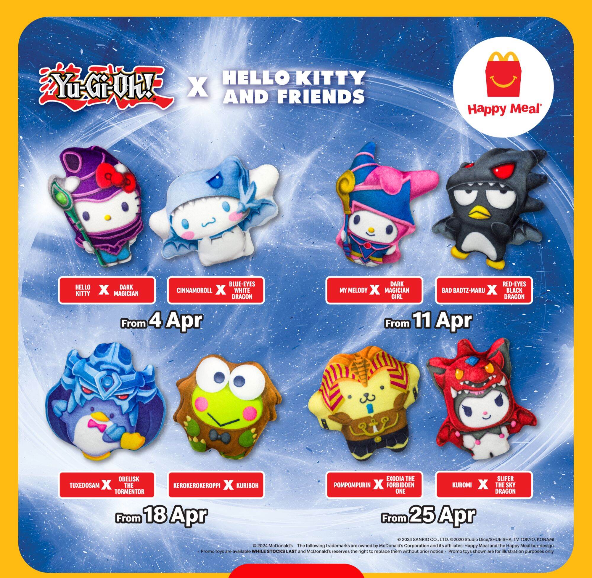 🤩Ready Stock🤗New 2024 Yu-Gi-Oh Hello Kitty And Friends McDonalds