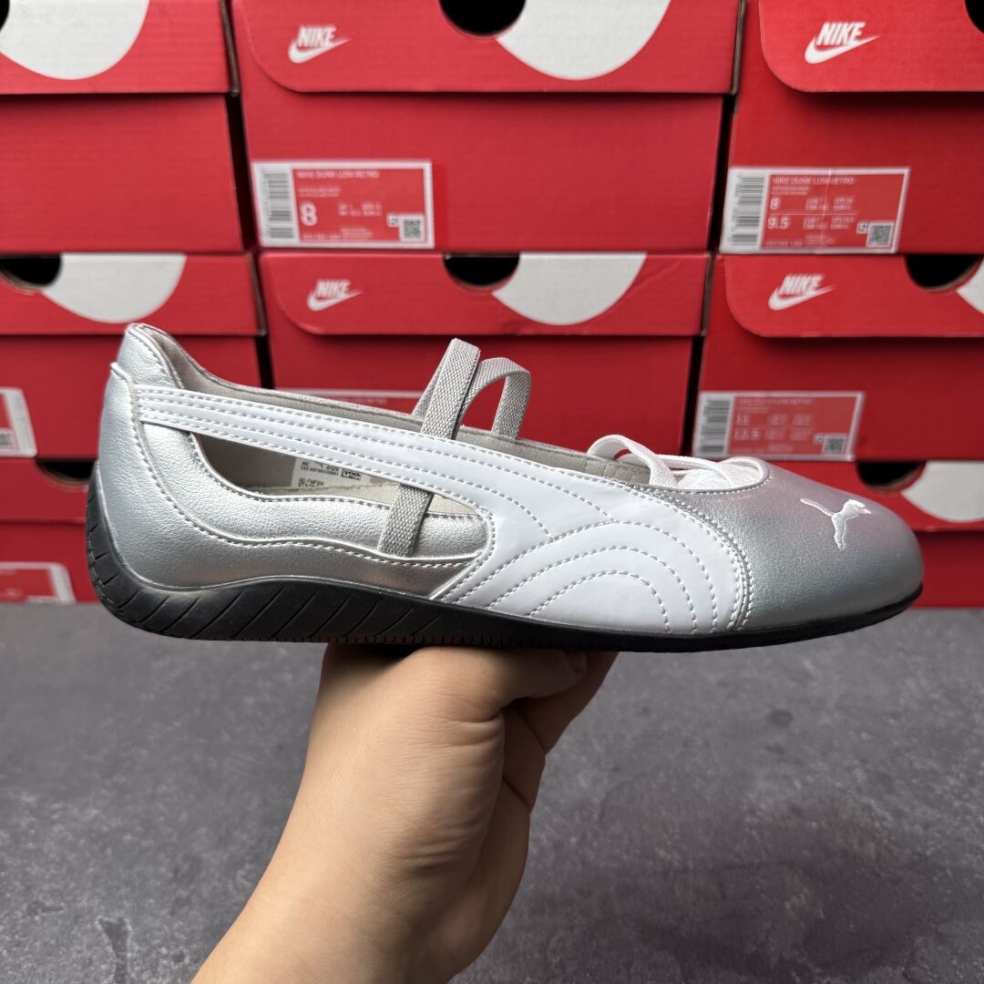 Puma Speedcat Ballet Original Genuine Women's Thin Bottom Comfortable and Lightweight Retro Sports and Leisure Training Sneakers Silver - Brand PUMA Presyo 4,416 Piso*Libreng Shipping