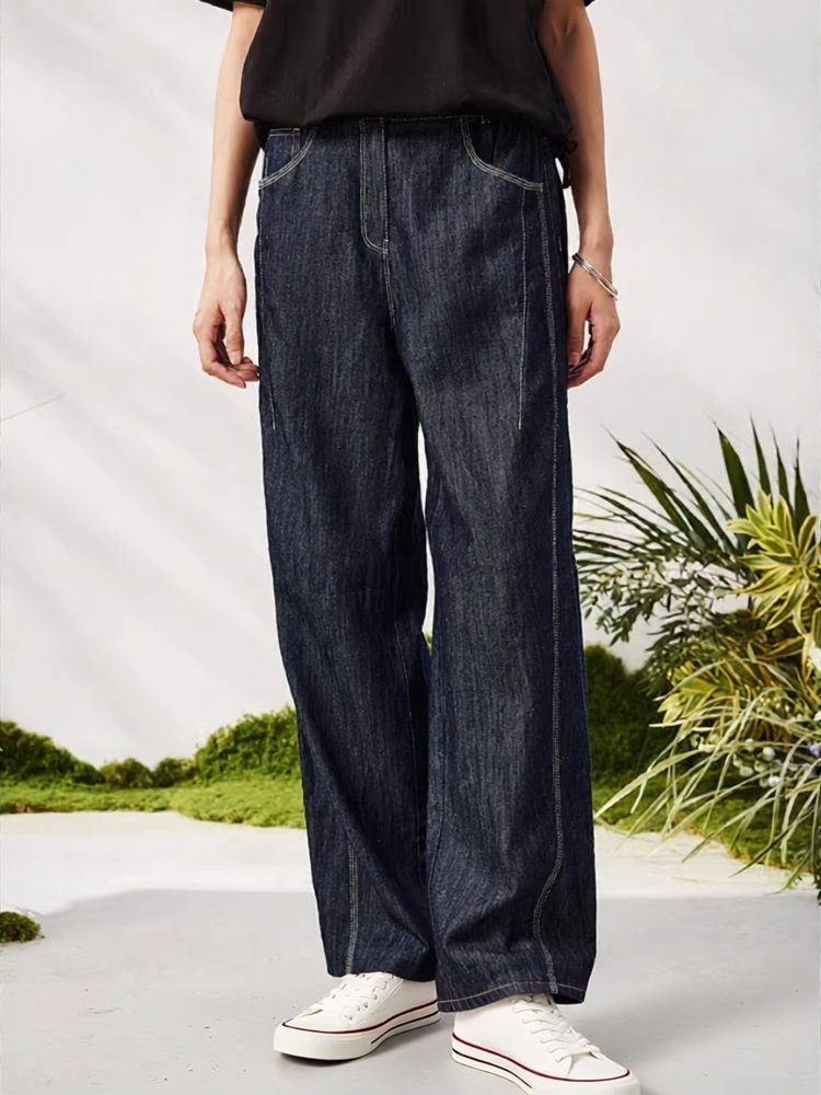 TANGY | Ethnic Style Contrast Stitch Women Jeans - Jenama TANGY Harga 960 Ringgit*Penghantaran Percuma