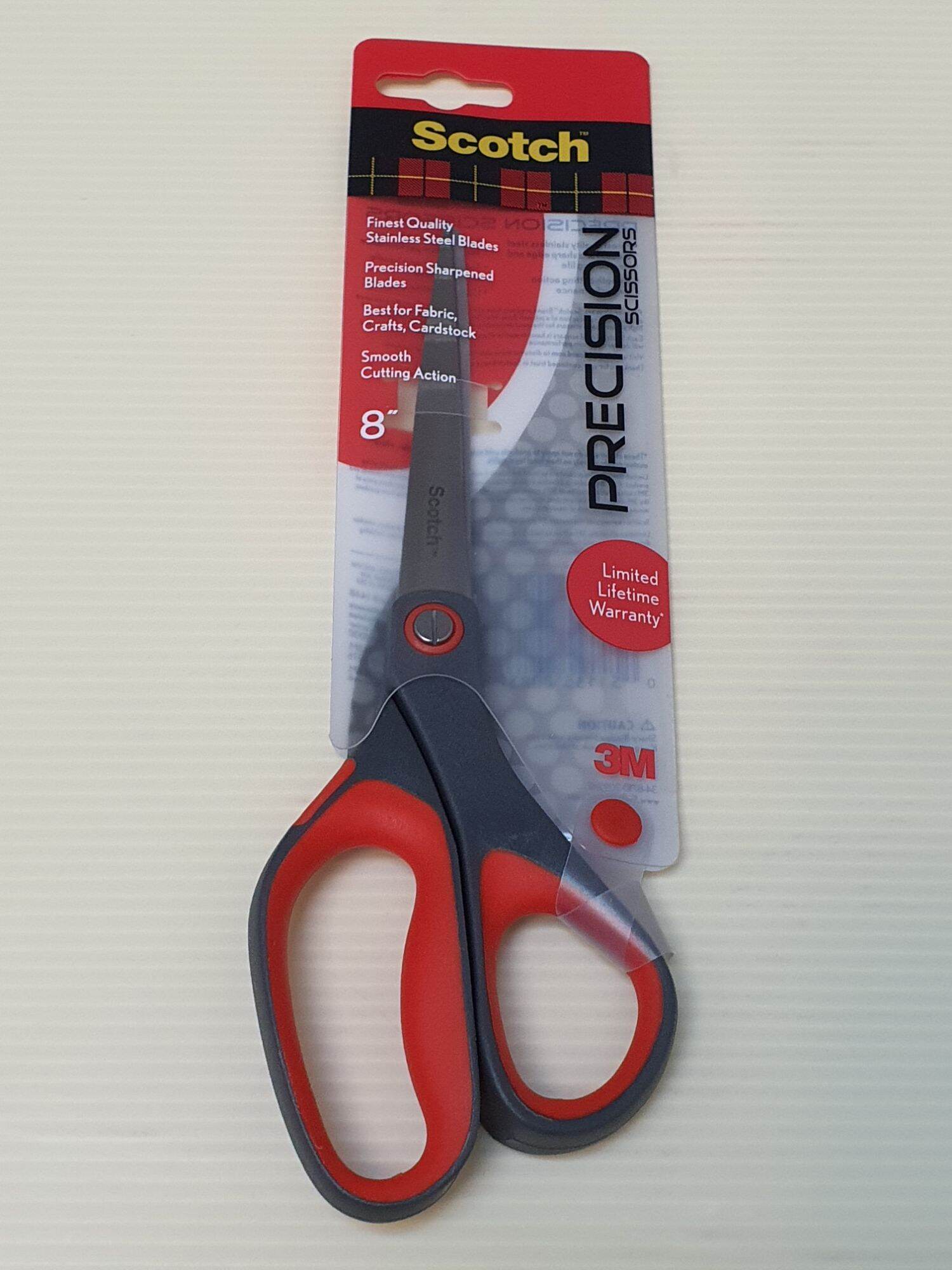 Scotch Precision Scissor 8 in Smooth Cuts Fabric Paper 1448 Gray