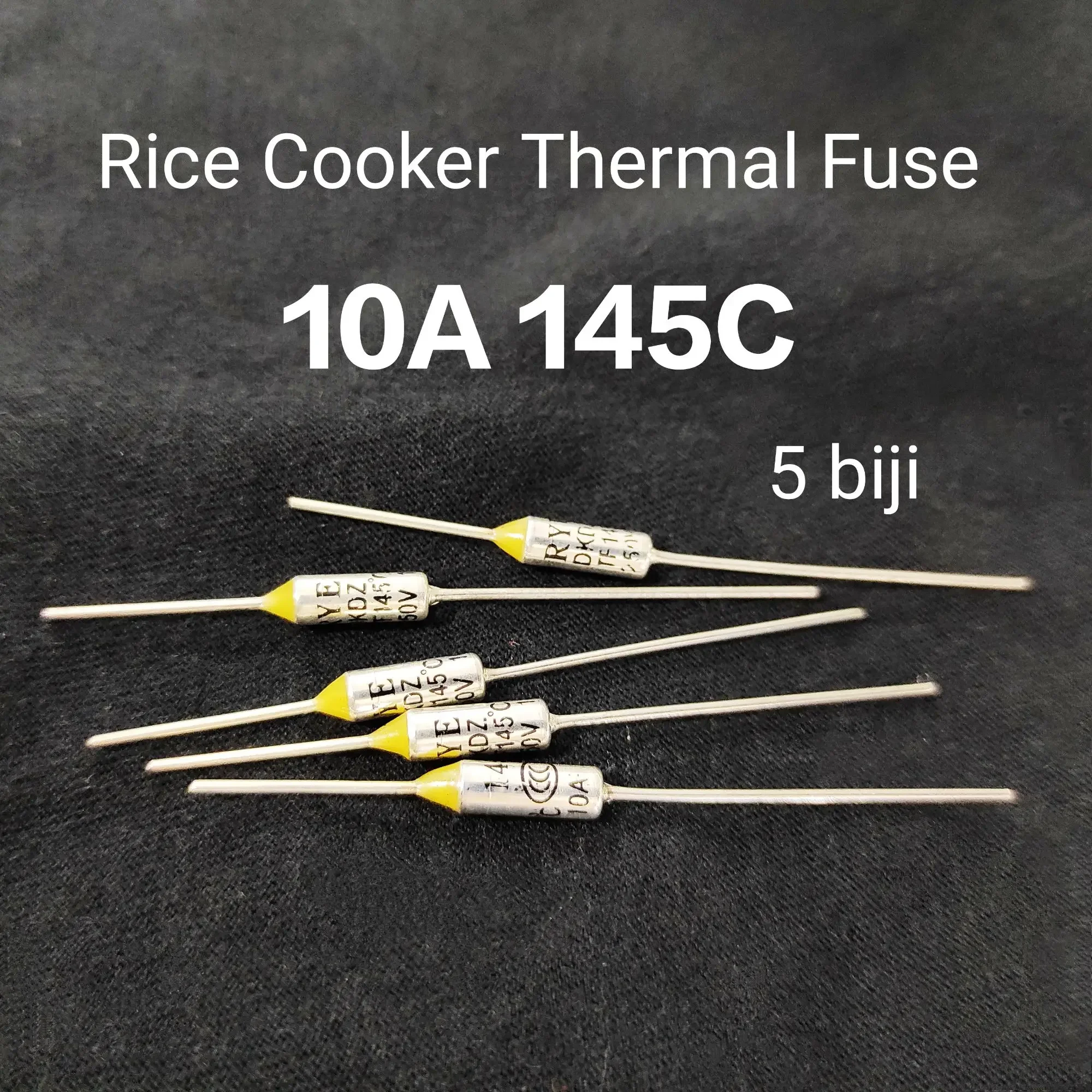 5 biji 10A 145C Rice Cooker Thermal Fuse thermo fuse 10a 145c