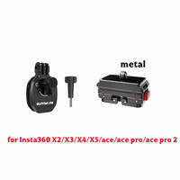 Sunnylife คลิปหนีบยึดอลูมิเนียมกระจกรถจักรยานยนต์สำหรับ Gopro Hero 13 12 11 10 9 8 DJI Action 5 Pro 4 3 2/Pocket 3ตัวยึดกระจกบังลมมอเตอร์ไซค์ใช้ได้กับ Insta360 X5 X4 X3 X2 X RS กล้องแอ็กชันกีฬา