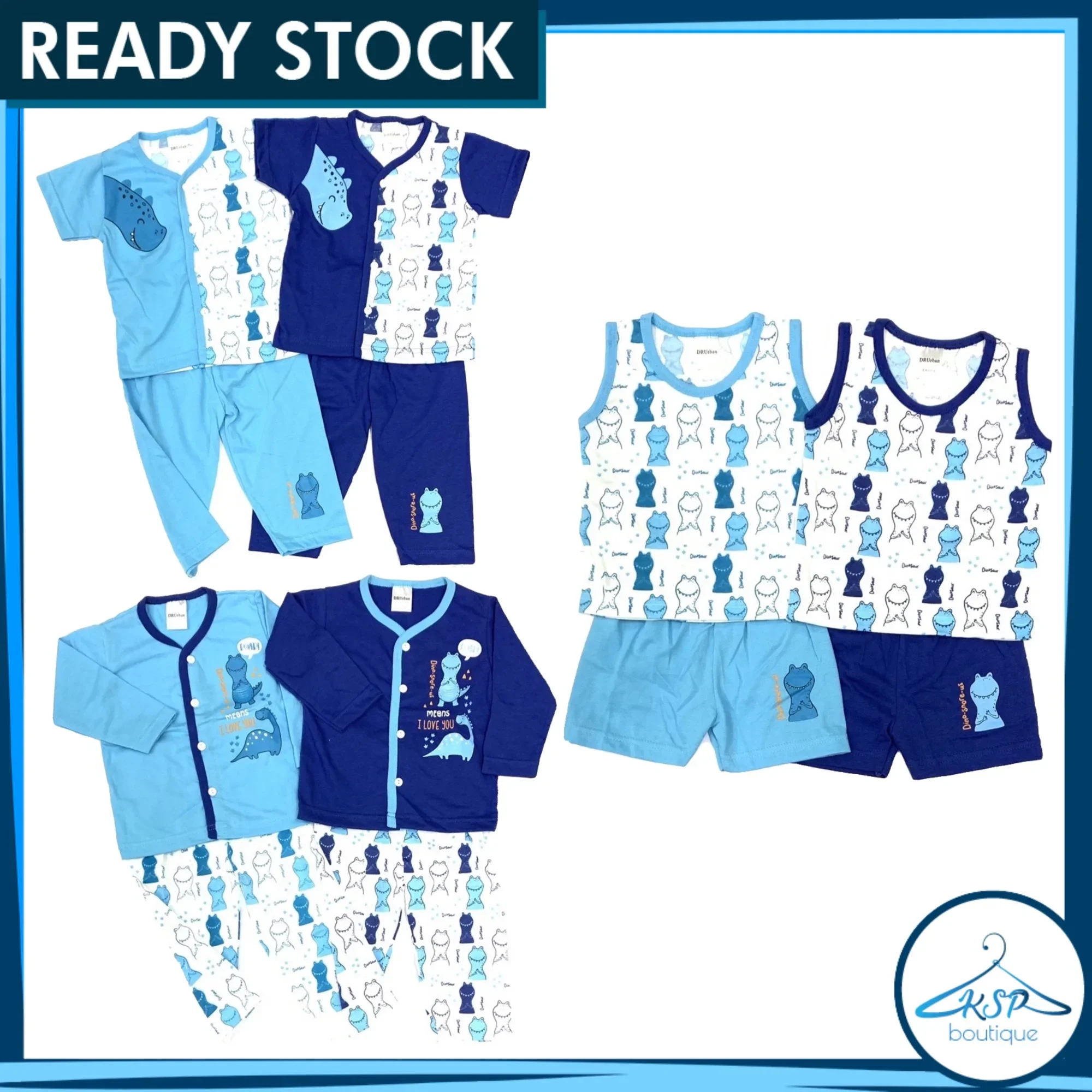 0 - 18 Month Baby Cotton Clothes | Baby Sleepwear | Baju Bayi | Baju Tidur Bayi | Baby Clothing