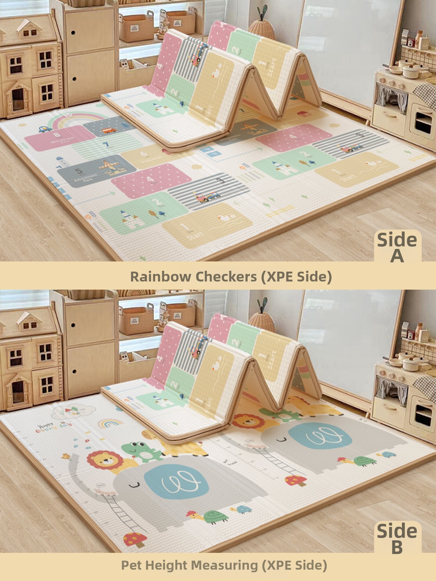 Plannlo | Toxic-Free Thick Baby Crawling Mat Folding