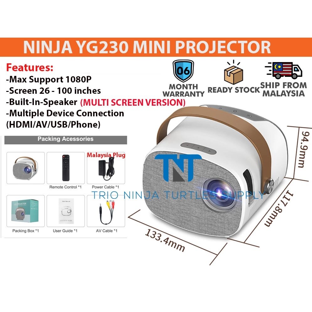 Home Theater Movie Projector YG230 