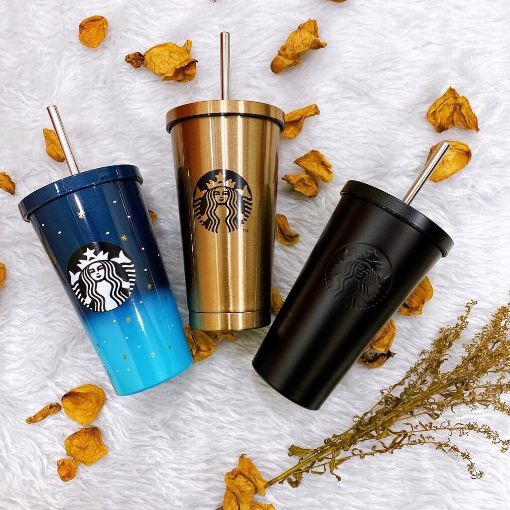 Starbucks Stainless Steel Matte Black Cold Cup Tumbler [500ml] Lazada
