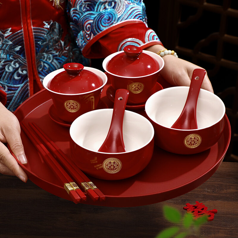 MUJUEAO | Wedding Set Red Gift Set for Marriage - Jenama MUJUEAO Harga 168 Ringgit*Penghantaran Percuma