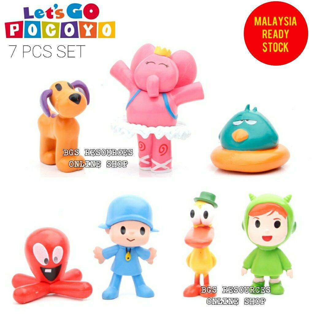 READY STOCK 7PCS POCOYO FIGURE POCOYO TOYS CARTOON ELLY PATO