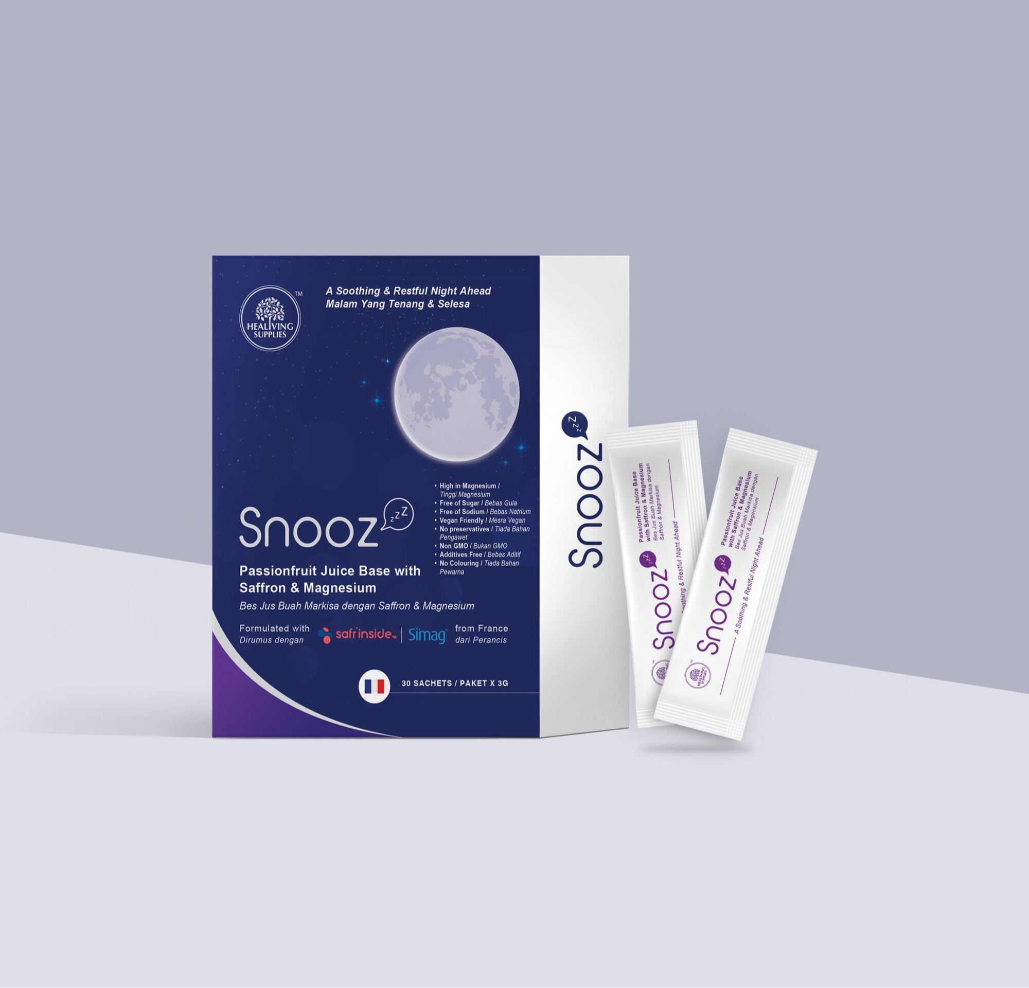 SNOOZ for better sleep 30X3G (Saffron Stigma extract & Marine Magnesium