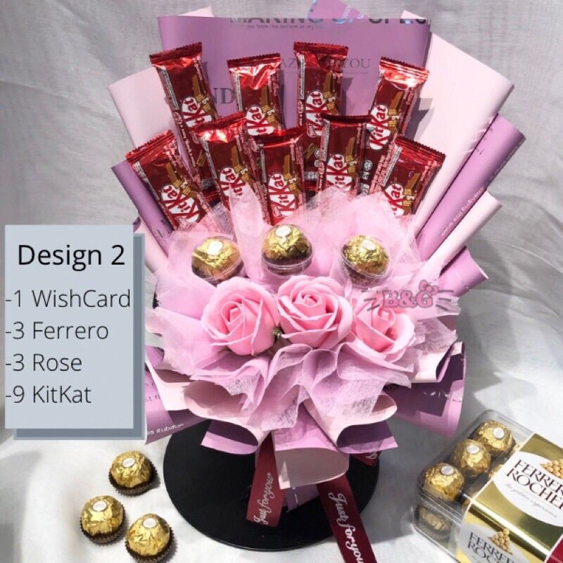 Gubahan Chocolate Bouquet Box mudah