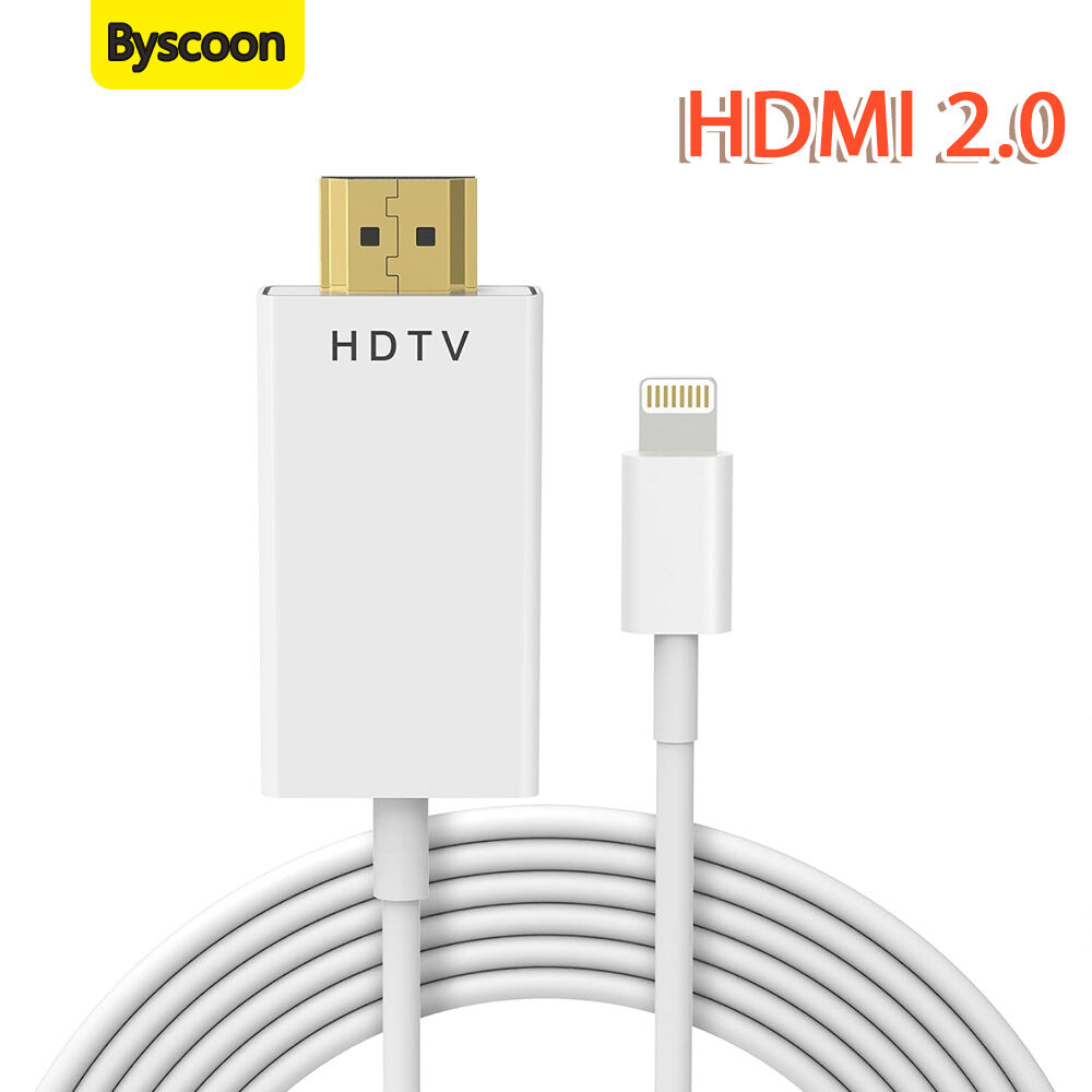 RAVIAD Lightgning Adaptateur AV numérique pour iPhone vers HDMI Compatible avec iPhone, iPad