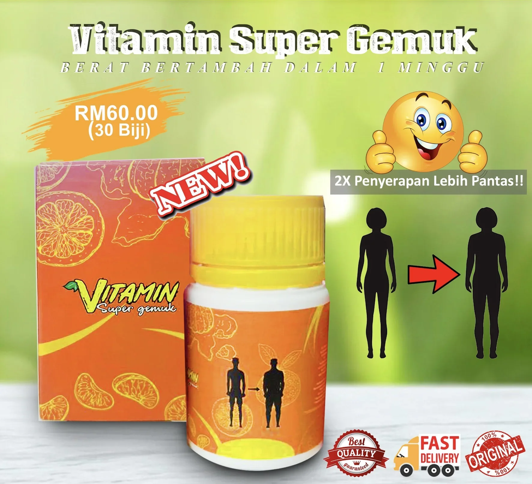 HOT SALES 🔥 VITAMIN SUPER GEMUK 2 BOX RM110