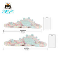 Jellycat Lazulia Dragon Sparkly Plush Toy Blue Dragon Fantasy Gift Free Jellycat Blue Dust Bag Support personalized custom embroidery