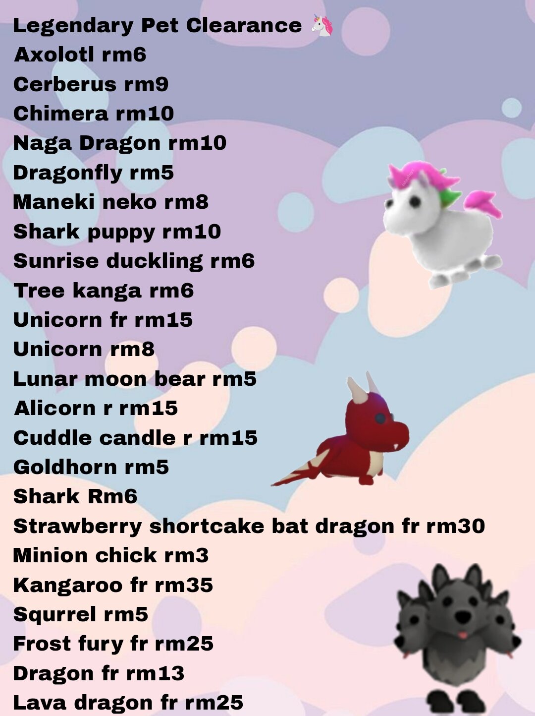 Chimera, Trade Roblox Adopt Me Items