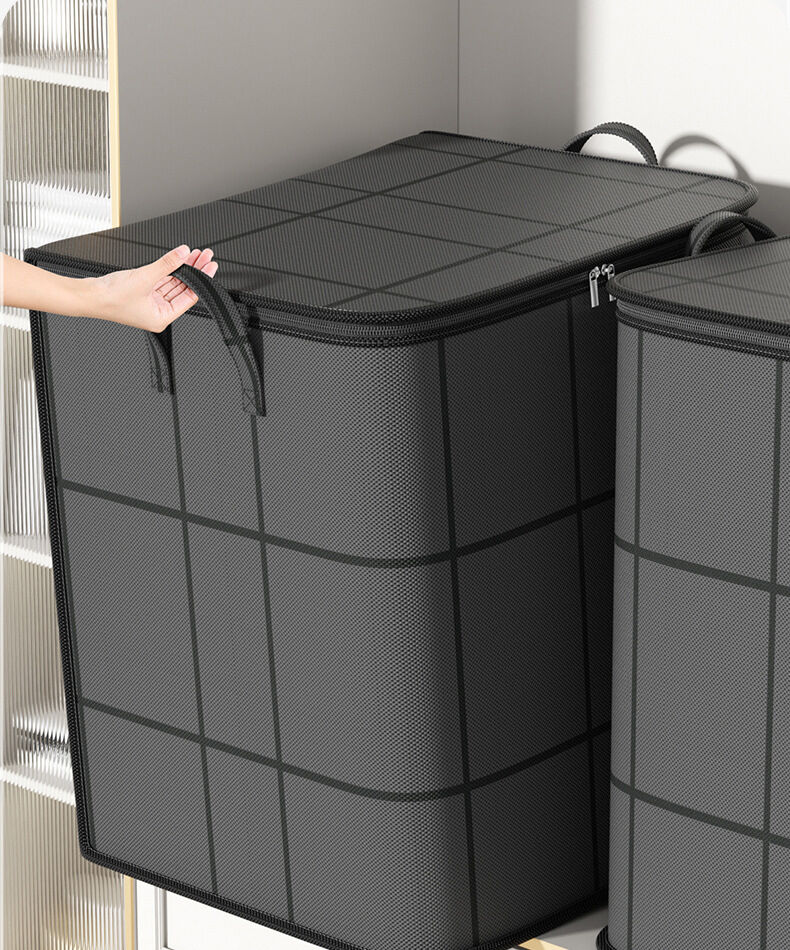 Extra Large Woven Storage Bag For Quilts And Bedroom Organisation_voghion.com