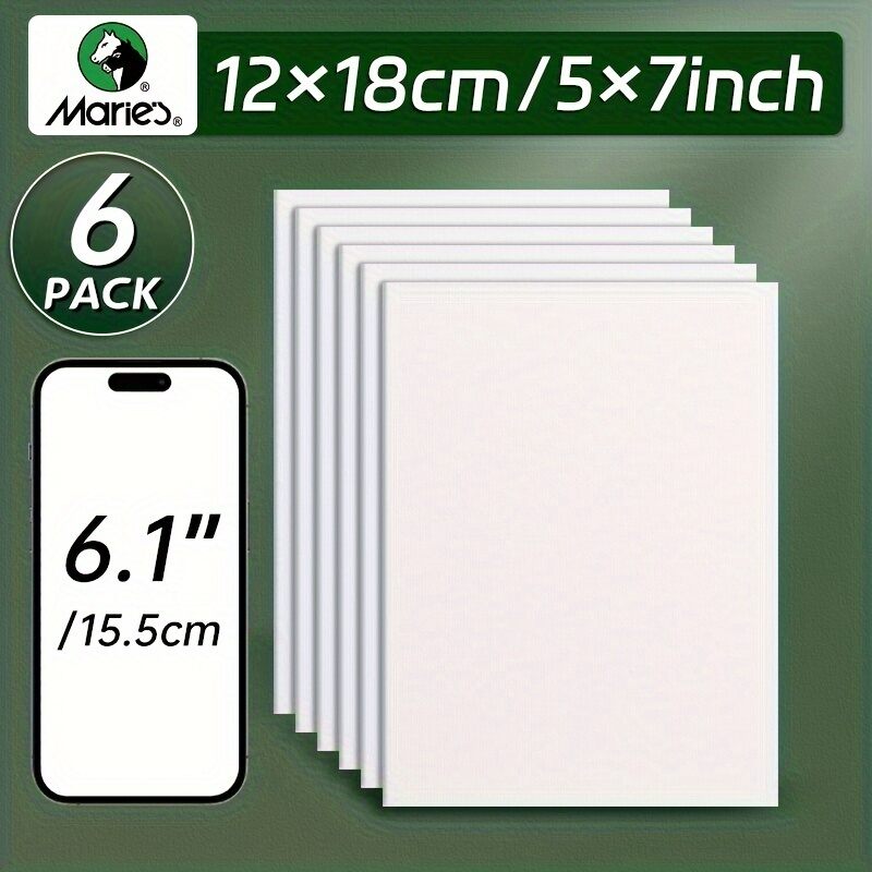 5x7in 2/4/6pcs Canvas Board BulkArt Painting White Blank Canvas Panels for AcrylicGouacheOilPaintingDrawingFlow Pouring
