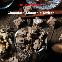 GATERON Chocolate Smoothie Tactile keyboard Switches Linear 55gf Full POM Material SMD​ Pre-lubed 5-Pins Key Switches MX Mechanical Keyboard