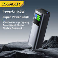 Essager 140W Hiển Thị Kỹ Thuật Số sạc dự phòng 27000MAh Type-C1 + Type-C2 + USB-A siêu mạnh sạc dự phòng Được Xây Dựng Trong chip thông minh trạm sạc di động Cho MacBook Máy Tính Xách Tay Máy Tính Bảng Iphone16 15 Huawei Samsung Xiaomi