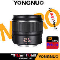 YONGNUO 42.5mm M4/3 Mount YN42.5mm F1.7M II  Medium Telephoto Prime Lens for Micro Four Thirds Olympus Pannasonic Mirrorless Cameras GH5 G9 G95 G85 GX85 GF-9 GF-8 GX9 GF10 E-M5 Mark II E-M10 markIII E-PL9 PEN-F