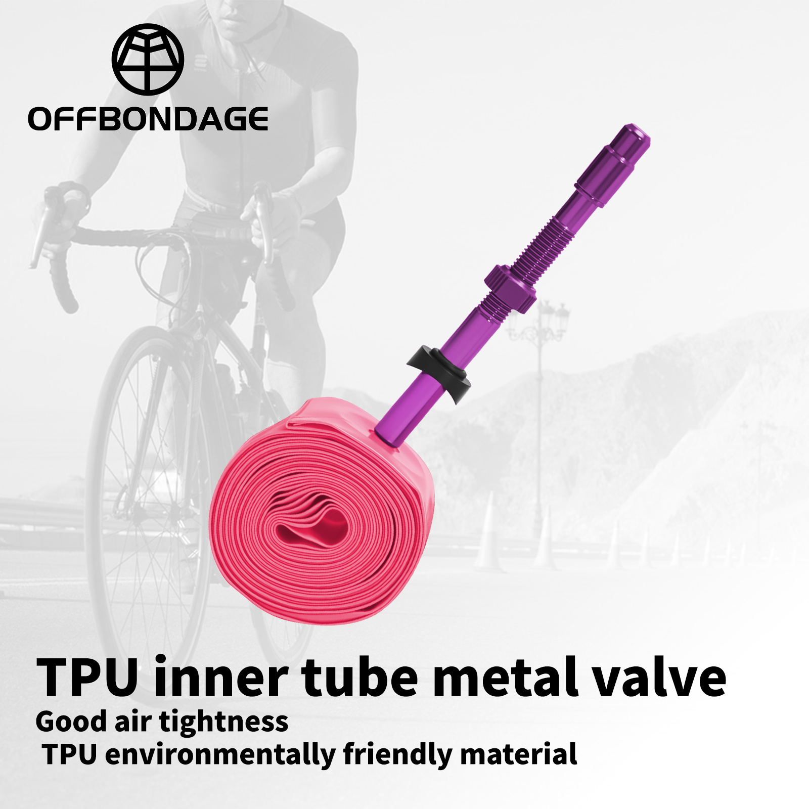  Offb Lốp trong TPU siêu nhẹ 700x23-32c Van nhôm tháo rời - Thiết kế chống đâm thủng & gọn nhẹ Phụ kiện xe đạp 