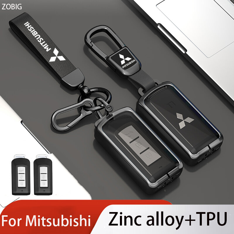 ZOBIG Zinc alloy+TPU Mitsubishi Car Key Cover Case Fit for 2019-2026 Mitsubishi Xpander Triton Pajero Sport Mirage Strada Outlander Eclipse Cross ASX Remote Smart Car Key ราคา 344 บาท*ส่งฟรี