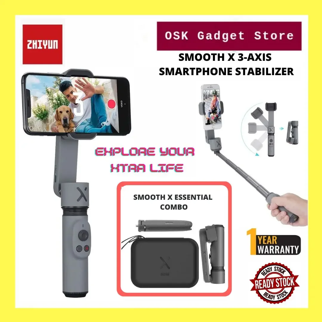 Zhiyun Smooth X Foldable 2-Axis Gimbal Smartphone Stabilizer ( 1 Year Warranty )